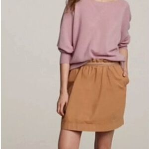 J. Crew Tan Gathered Waist Mini Skirt With Pockets - NWT